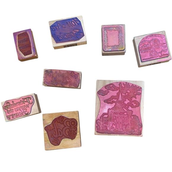 VINTAGE Rubber Stamp Bundle - Picture 2 of 4